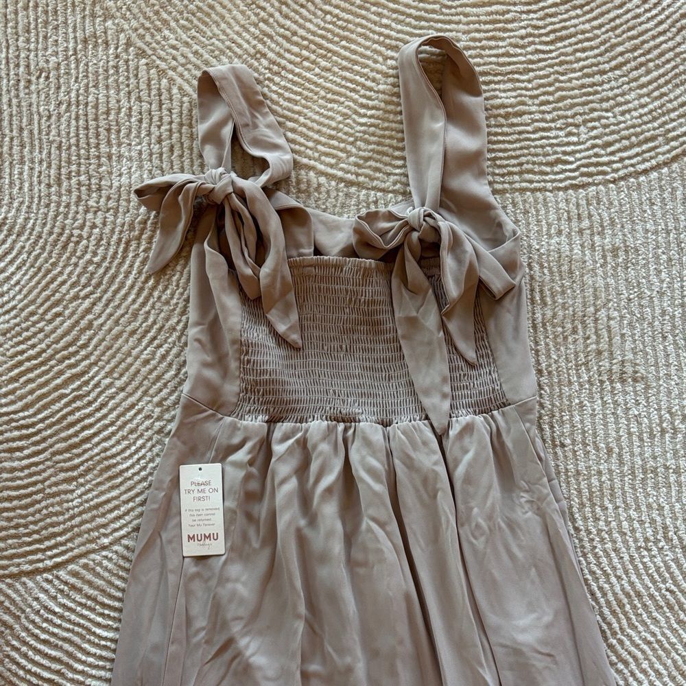 NWT Show Me Your MuMu Claire Dune Chiffon Midi Dress - Picture 12 of 12